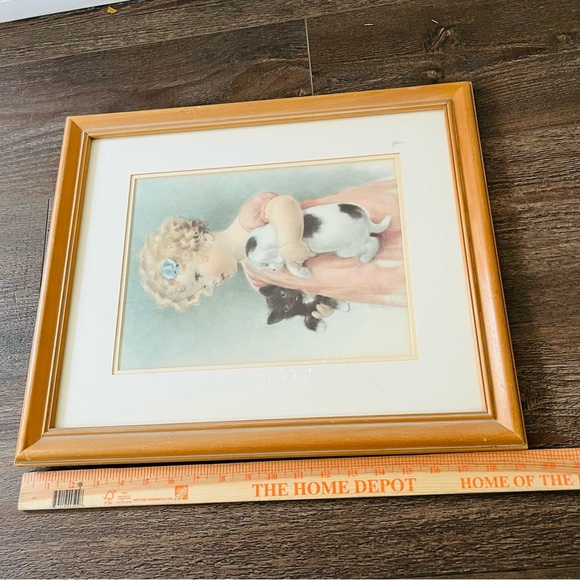 Framed Print “Frendly Enemies “ By Bessie Pease Gutmann 17/20 Inches - Picture 7 of 11